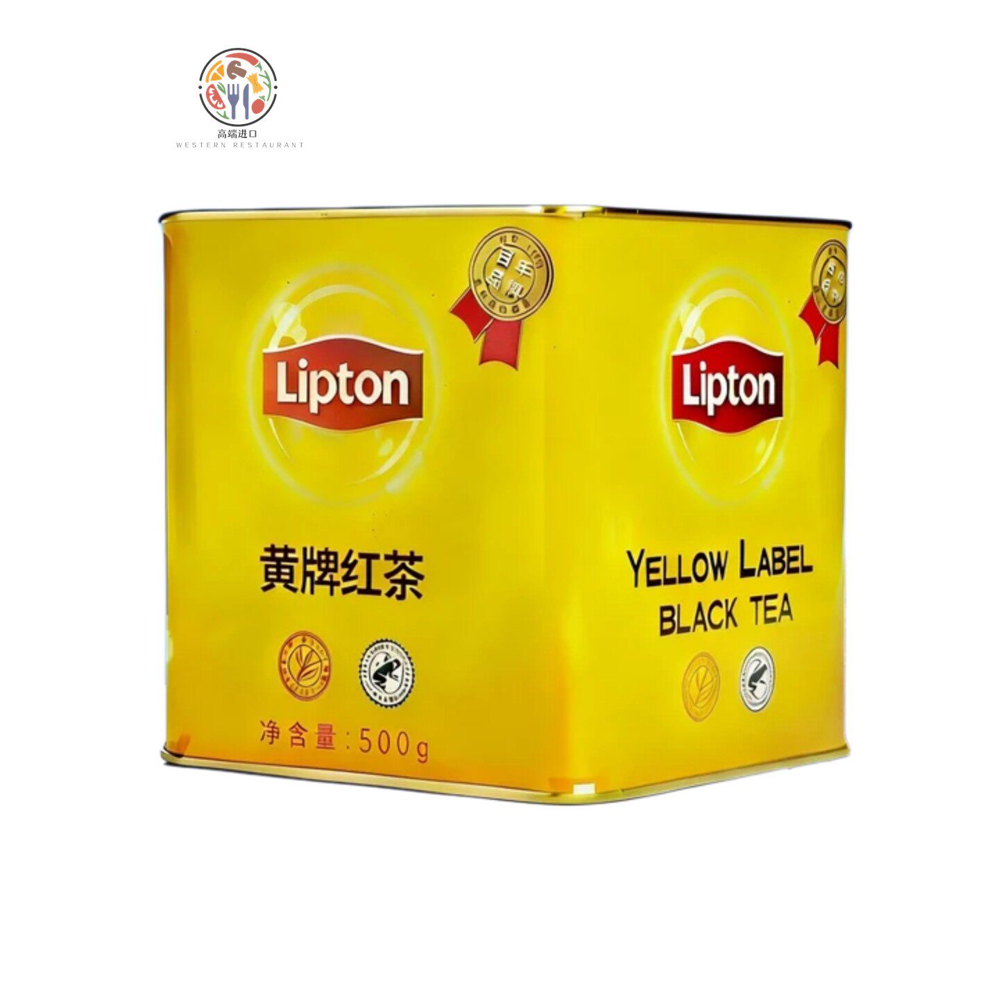 立顿黄牌精选红茶 小黄罐装 斯里兰卡进口港式奶茶专用红茶粉500g