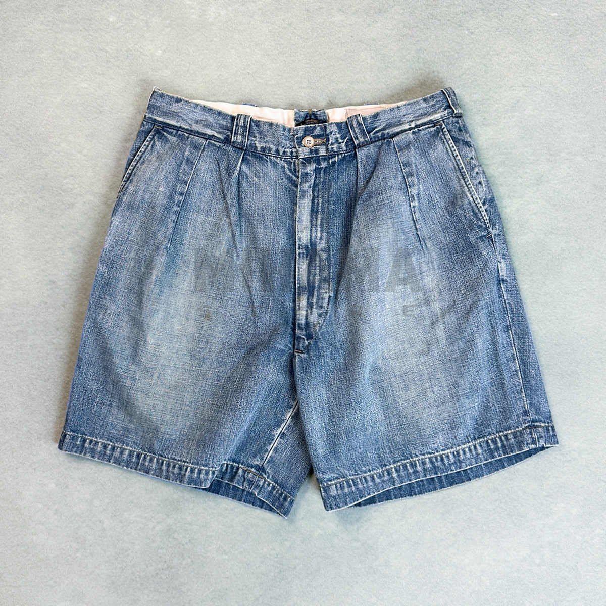 现货 BOWWOW US ARMY DENIM SHORTS 日产水洗做旧牛仔短裤 26SS
