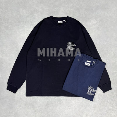 NANAMICA印花长袖宽松休闲T恤