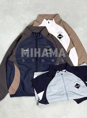 现货 F.C.R.B  WARM-UP JACKET 尼龙拼接抽绳运动服休闲外套 25AW