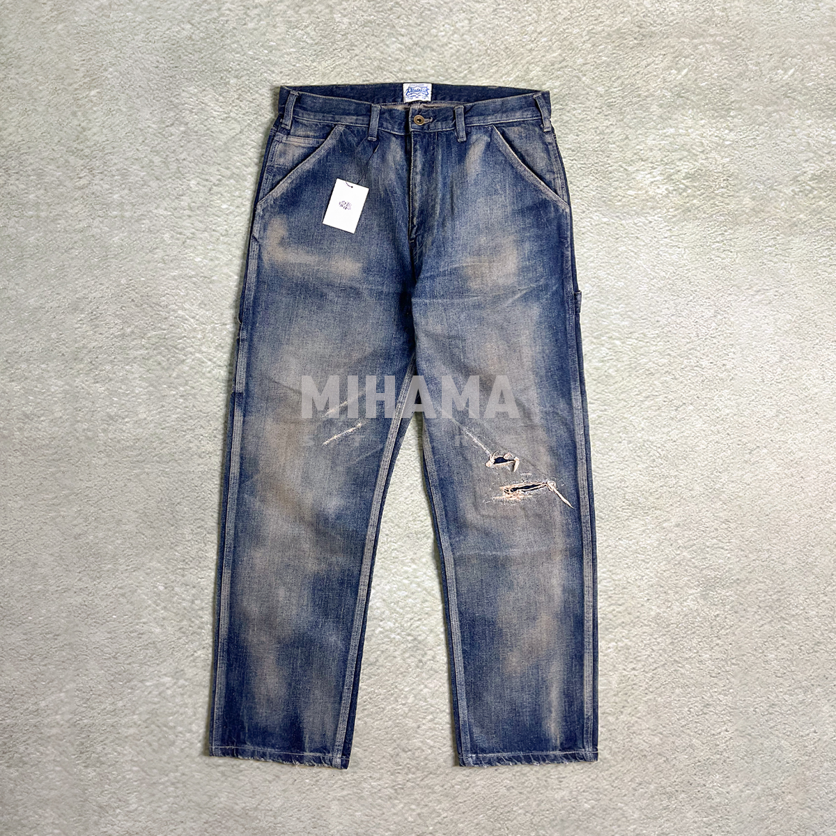现货MADNESS DENIM PANTS 广州限定日产水洗铁道牛仔裤余文乐25SS