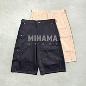 KNEE JIEDA DRILL PANTS FADE 短裤 七分工装 现货 DOUBLE 25AW