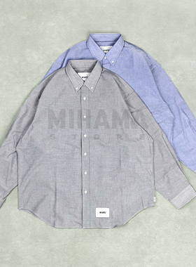 现货 WTAPS BD 03 LS CTPL OXFORD COOLMAX 宽松休闲长袖衬衫25AW