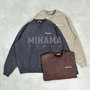 MADNESS 水洗做旧刺绣卫衣 FADED SWEATER 余文乐25AW CREW 现货