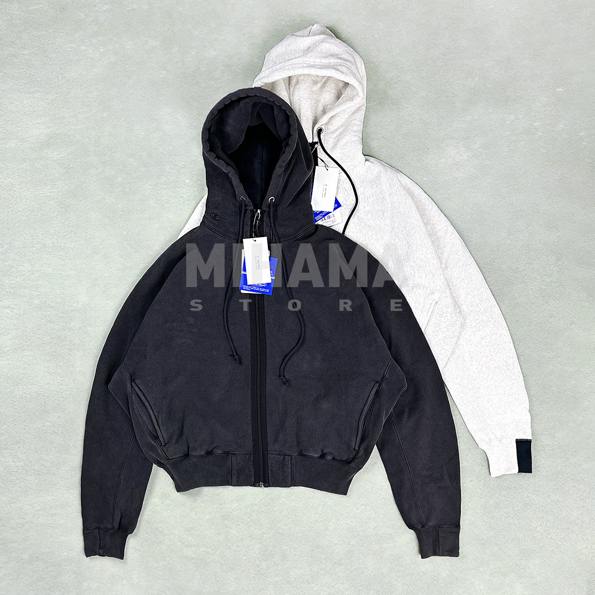 现货 N.HOOLYWOOD x Champion HOODIE 立体裁切拉链卫衣帽衫25AW