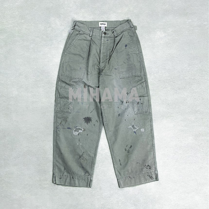 现货 BOWWOW REPAIRED USAF MECHANIC 军事风破坏做旧工装裤25AW