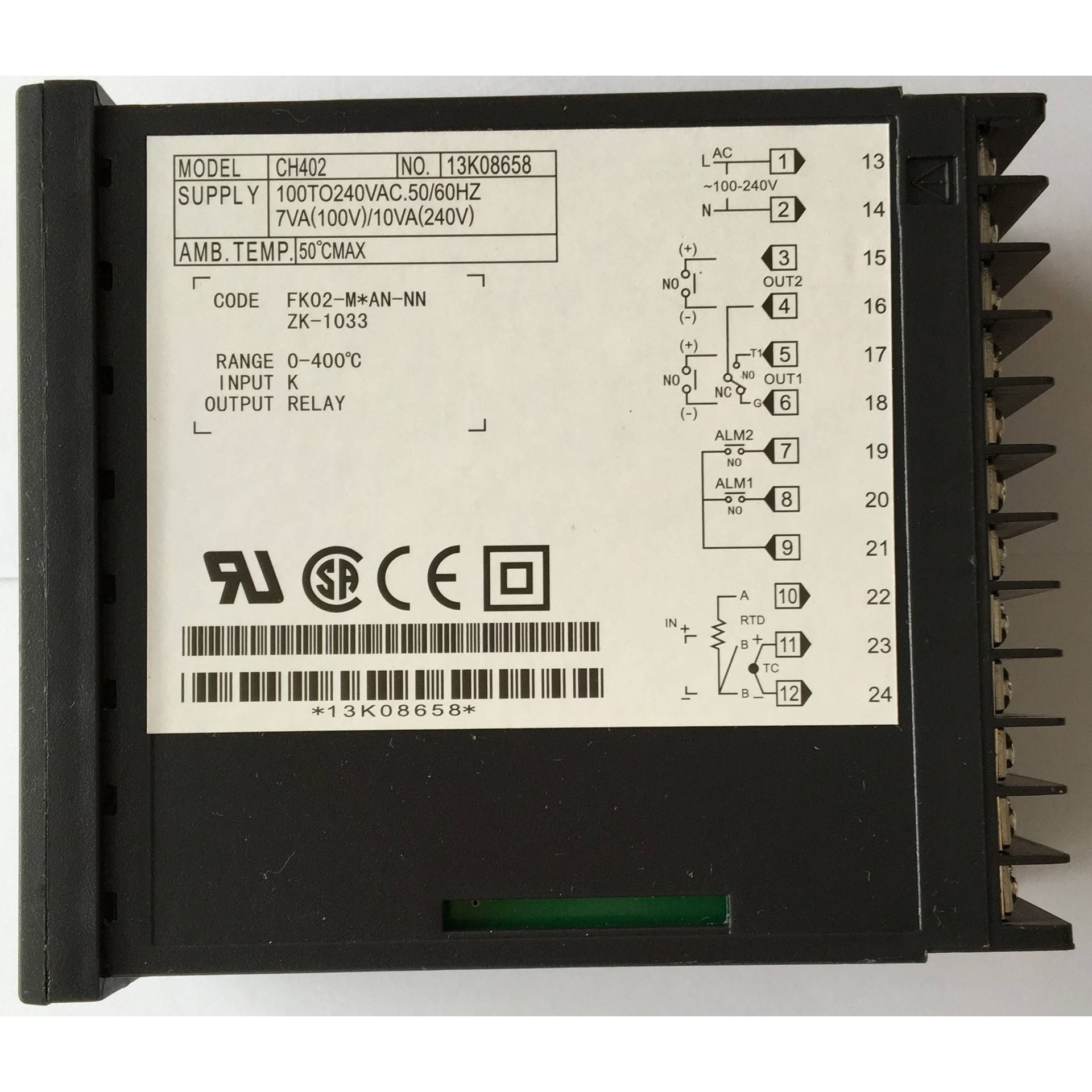 RKC CH402智能PID数显温控仪单双螺杆挤出机电子温度控制器48*96