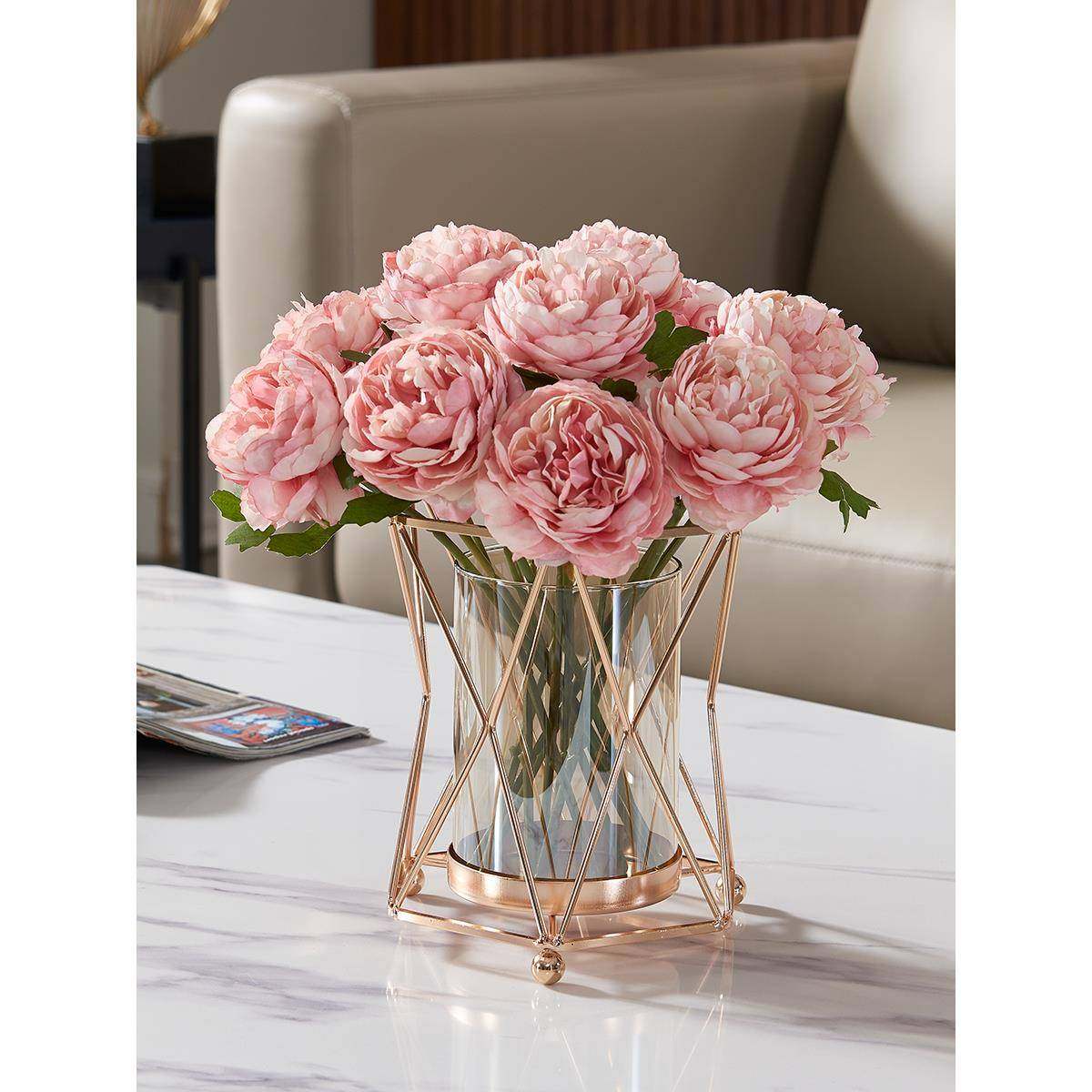 北欧轻奢花摆件假花花艺花束套装客厅电视柜餐桌茶几桌面摆花,鲜花速递/花卉仿真/绿植园艺,仿真花,淘宝优惠券,粉丝福利购,淘宝优惠卷