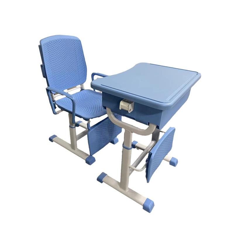 中小学生午休课桌椅ABS可伸缩补习儿童可平躺桌椅辅导班课桌椅