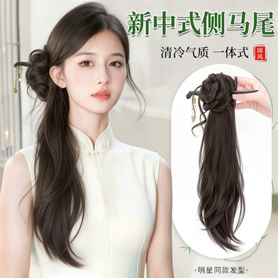 花若汐轻古风铃竹卷马尾假发辫子