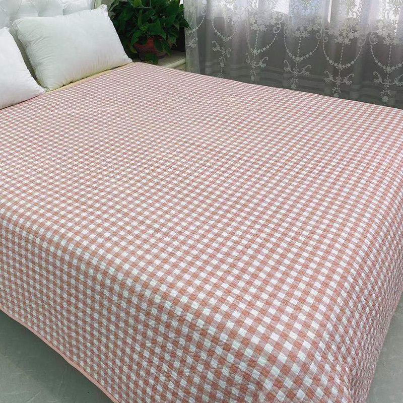 两面铺的床盖单件双面斜纹纯棉绗缝榻榻米防滑加厚夹棉不易皱床单