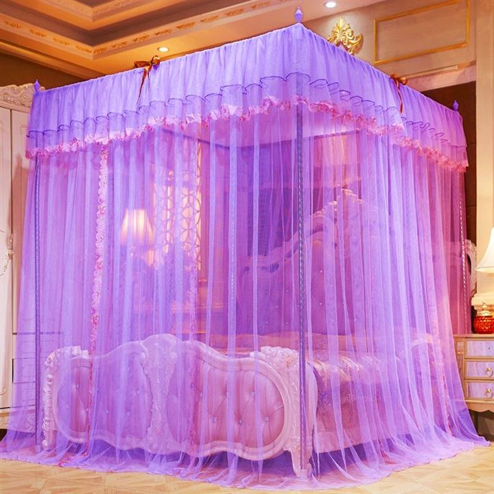 2021蚊n帐伸缩2020年新款轨道拉轨式床帘一体家庭1.6m文帐子 1.2