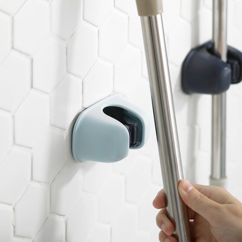 卫生间免打孔拖把夹拖把挂钩厕所无痕粘胶壁挂拖把扫把卡座拖把架