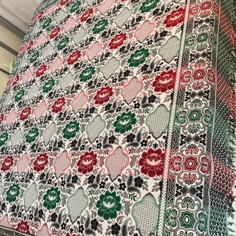 老式针织纯棉线毯 床单 沙发垫沙发巾加密 加厚 加大炕单棉线盖毯