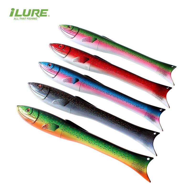 鱼型迷你伸缩杆纺车轮 工艺旅行杆 便携式路亚竿 跨境电商