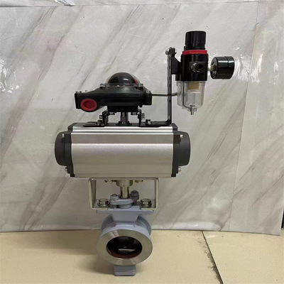 QV647F-16C  DN65 铸钢气动V型球阀 法兰V型调节球阀-参数