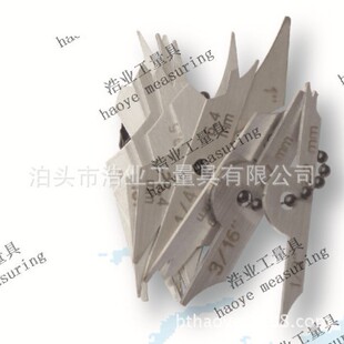 不锈钢R规3.2-25.4焊缝尺 11片焊缝规 小角焊缝焊接件检查 半径规