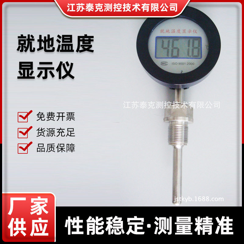 就地温度显示仪现场数字显示温度计液晶显示温度计-50~600℃范围