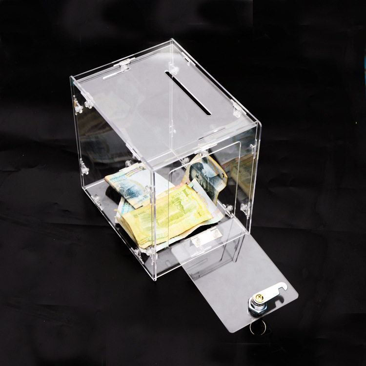 亚克力透明捐款箱募捐箱乐捐箱罚款箱钱箱全透明投票箱