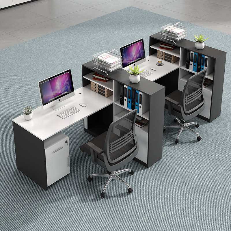 办公桌子员工办公室卡座工位财务职员办公桌椅组合二人位屏风卡位