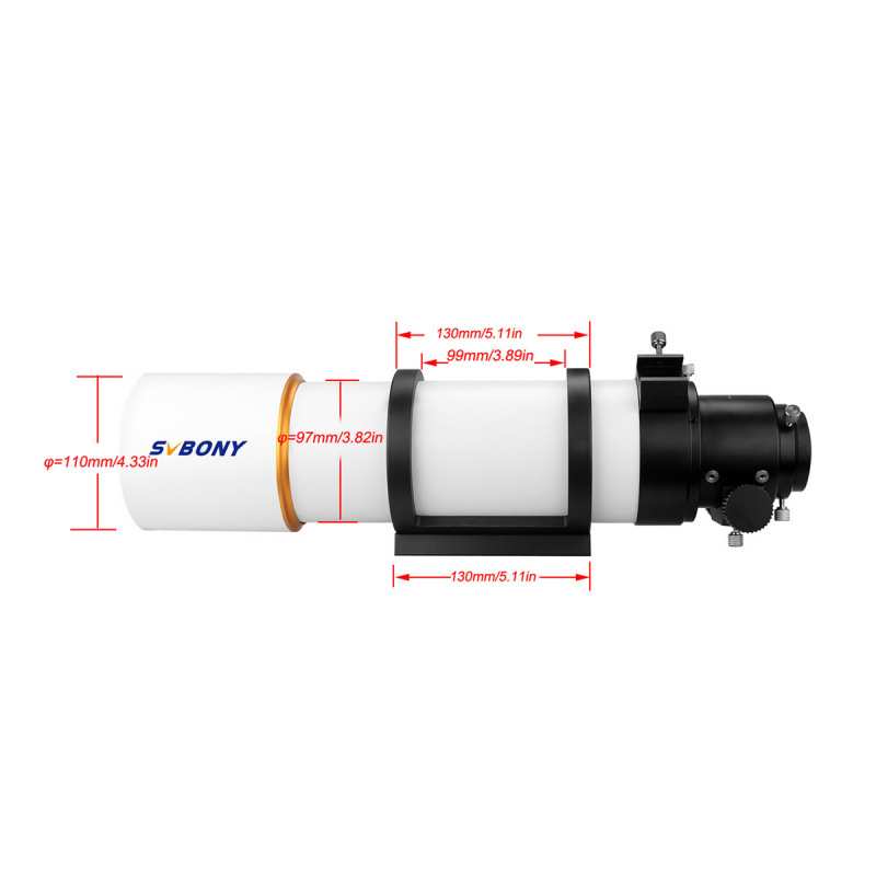 SVBONY SV48P折射天文望远镜镜筒1.25/2英寸通用 90/500双速调焦