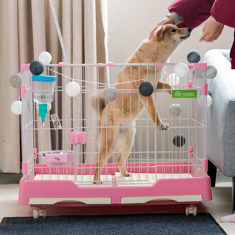 2礼创逸兔笼一米狗笼子小型犬泰迪室内家用带厕所宠物大号兔笼图片