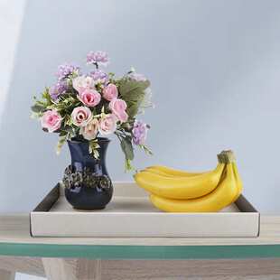 简约新中式家用置物盘 长方形样板间收纳盘 客厅轻奢玄关摆件托盘