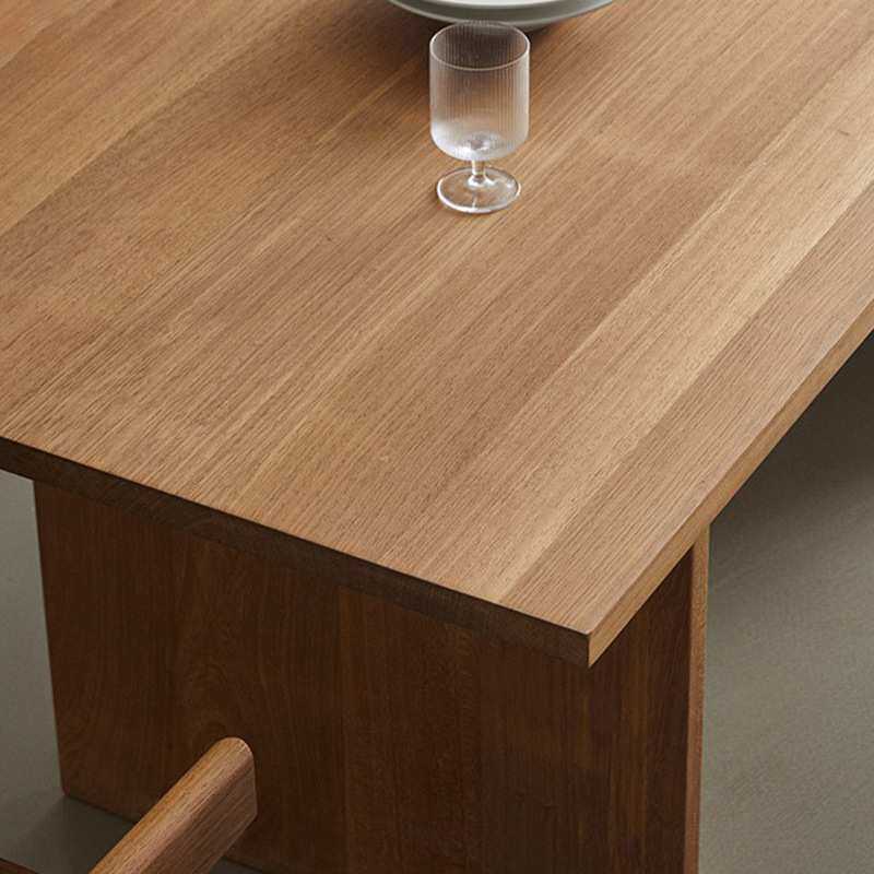 北欧简约实木餐桌椅组合餐厅酒店方形桌子白蜡木餐桌名宿复古桌椅