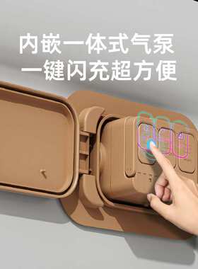 新款充气床 植绒家用双人加高充气床垫可折叠全自动充气床垫