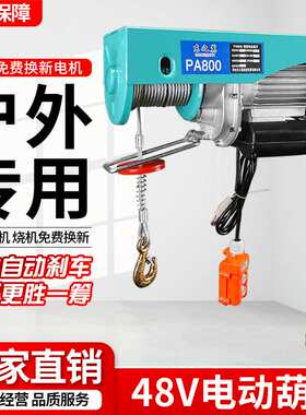 9P1E48V微型电动葫芦1吨户外小型遥控吊机升降机室外0.5吨提升机