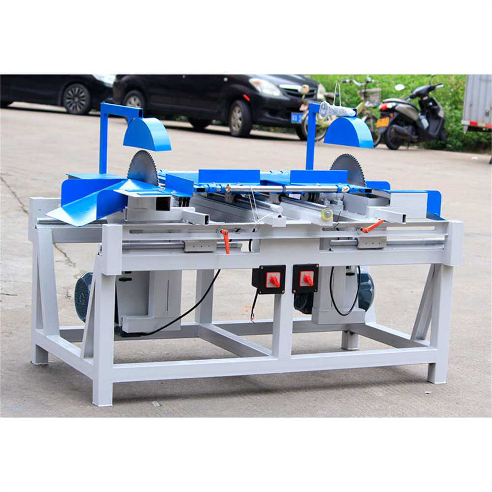 Double headed saw自动双端齐头锯机 小型木板木条断料溜边锯