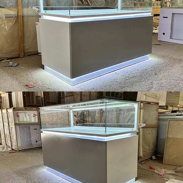 手机柜台新款商用体福彩珠宝产品店铺销售可定转角靠墙玻璃展示T&