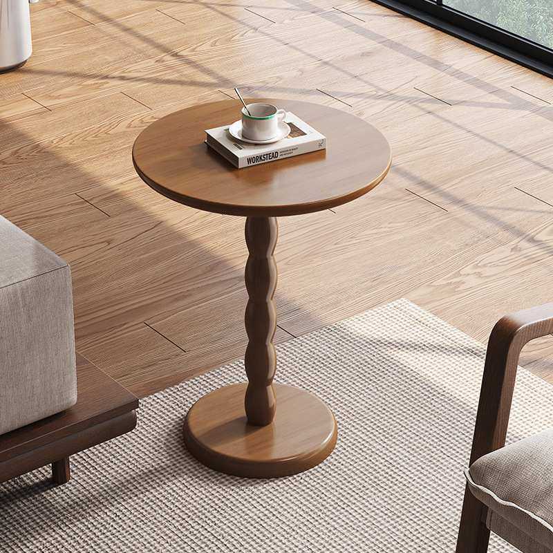 橡胶木创意烛台实木小边几小户型客厅复古50CM圆形小茶桌阳台茶几,电子元器件市场,其它元器件,淘宝优惠券,粉丝福利购,淘宝优惠卷