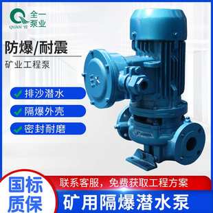 石油煤矿工业2.2KW矿用隔爆型渣浆排污泵 GD防爆排沙管道污水泵