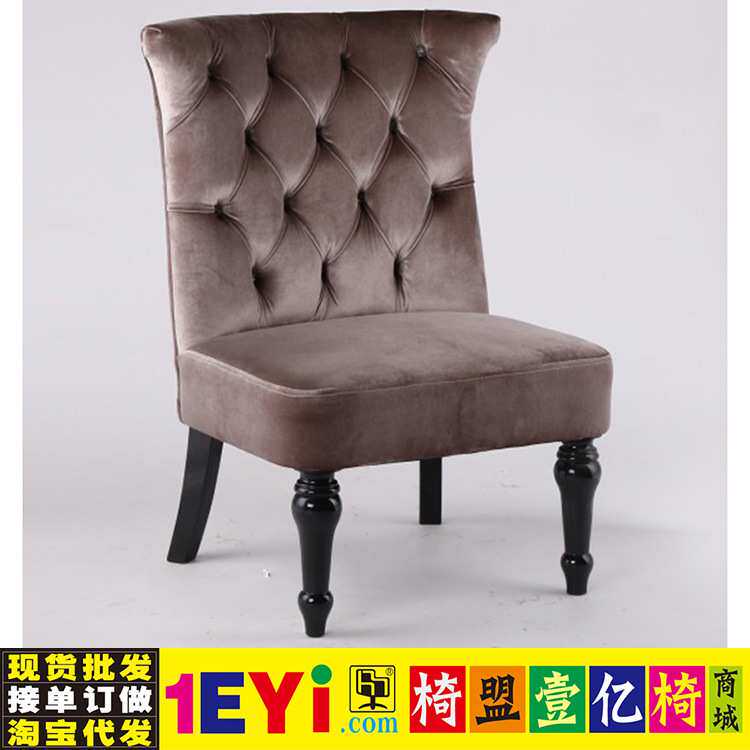 福德合缘新古典餐椅欧式椅子布艺餐椅美式拉扣餐椅盟