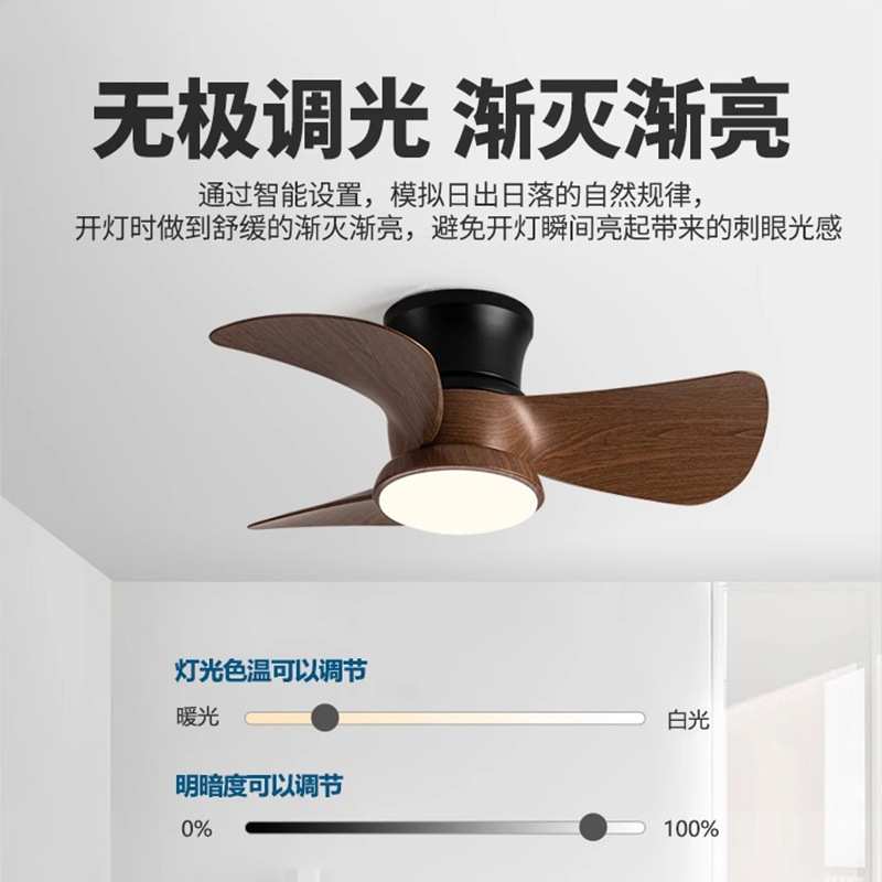 阳台过道吊顶吊扇灯餐厅厨房书房电风扇吊灯卧室儿童房吸顶风扇灯