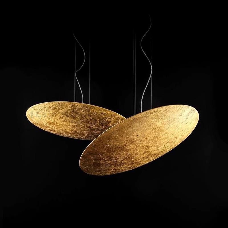 北欧后现代飞碟客厅展厅工程艺术设计师样板房别墅装饰金箔吊灯