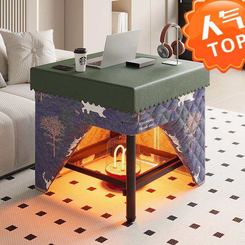 拷火架折叠烤火桌正方形棋牌桌乡村家用取暖镀锌钢餐桌娱乐休闲桌