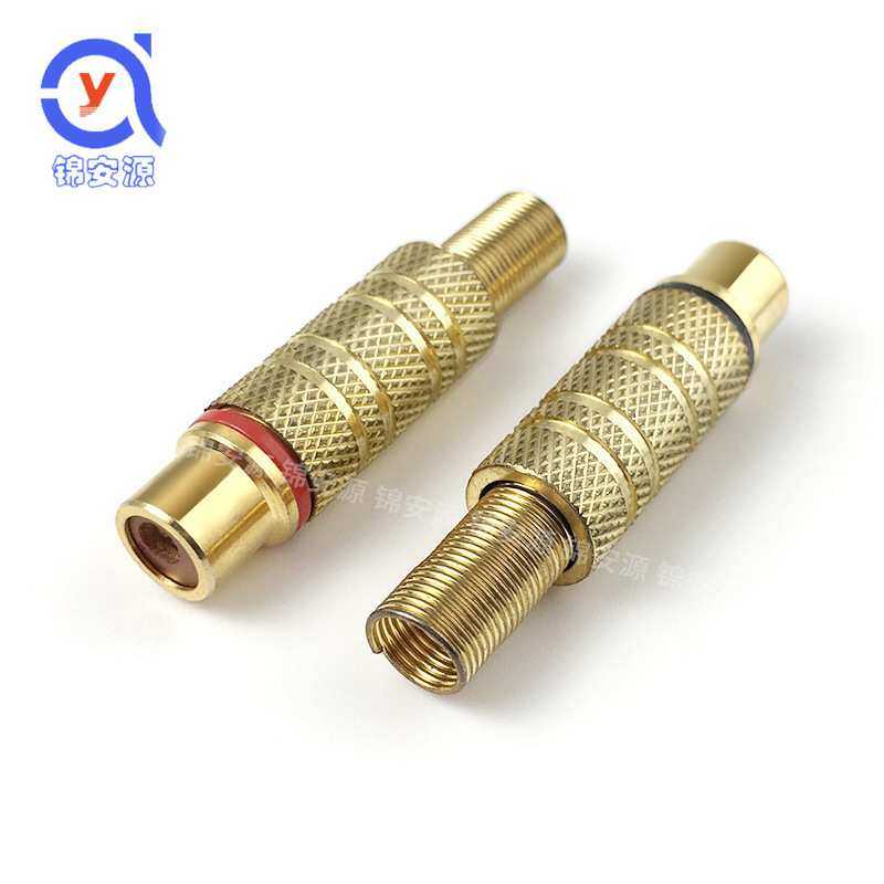 铜镀金焊接镀金莲花插头母头音频线av线音箱喇叭对接延长音响接,电子元器件市场,其它元器件,淘宝优惠券,粉丝福利购,淘宝优惠卷