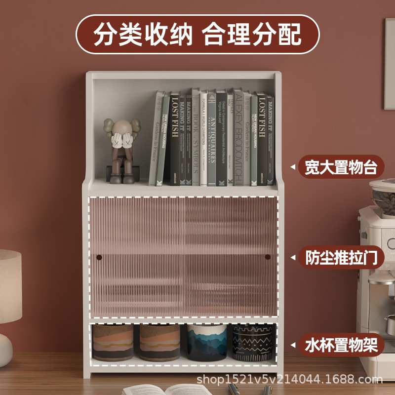 分层桌下收纳柜亚克力推拉门桌上储物柜餐厅厨房碗盘调味料置物架