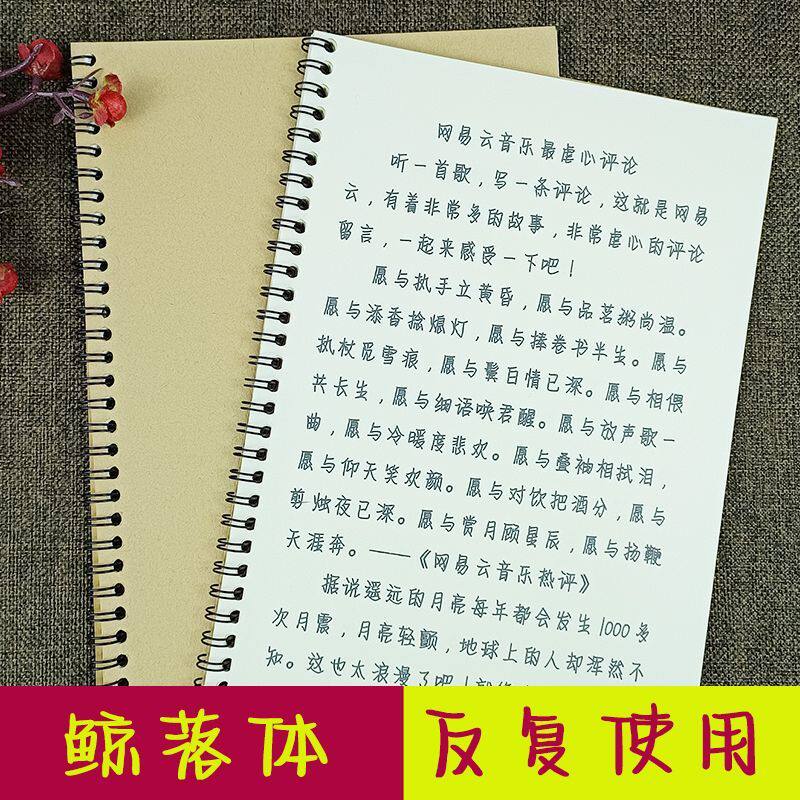 网易云热评经典语录鲸落体奶酪体楷体簪花小楷体男女学生临摹字帖