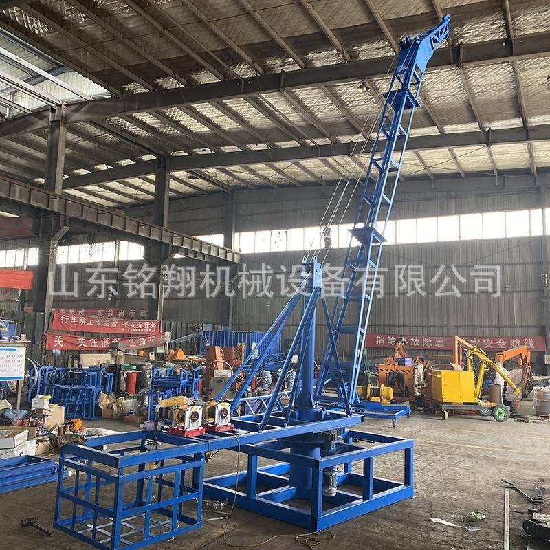 水库码头装车仓库运货码垛吊装钢结构起吊机60°旋转鱼塘吊鱼机