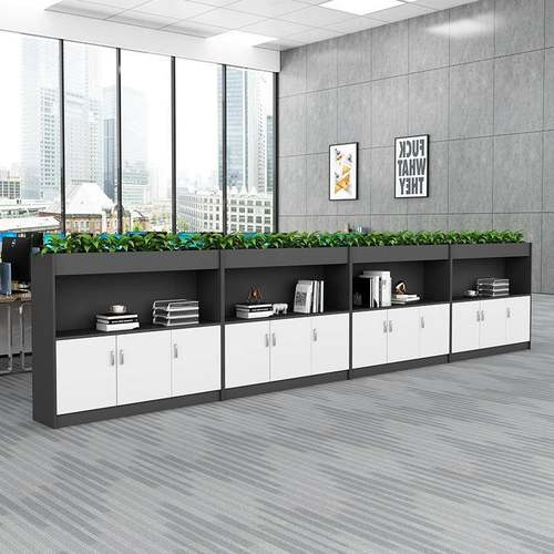 办公室花槽柜办公区隔断柜组合储物文件资料柜桌边柜矮柜子办公柜