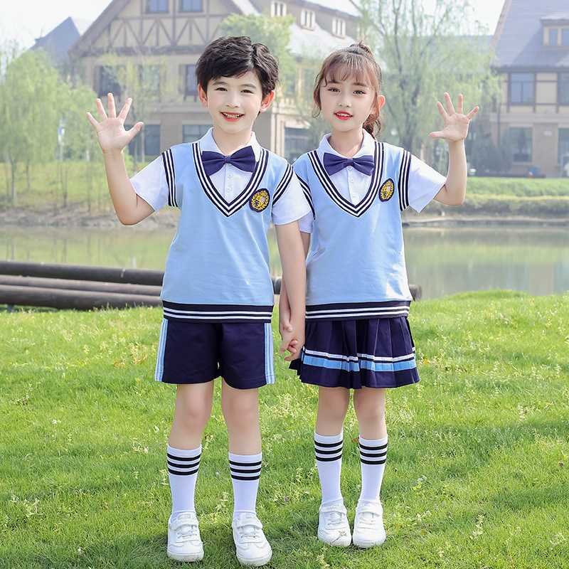 小学生英伦学院风夏季校服班服