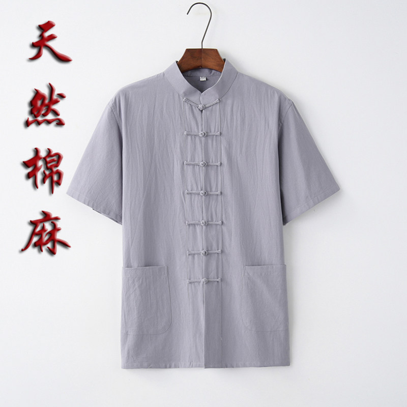 夏季薄款棉麻中老年唐装
