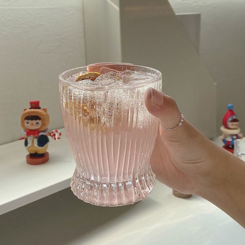 竖纹ins加厚玻璃咖啡杯