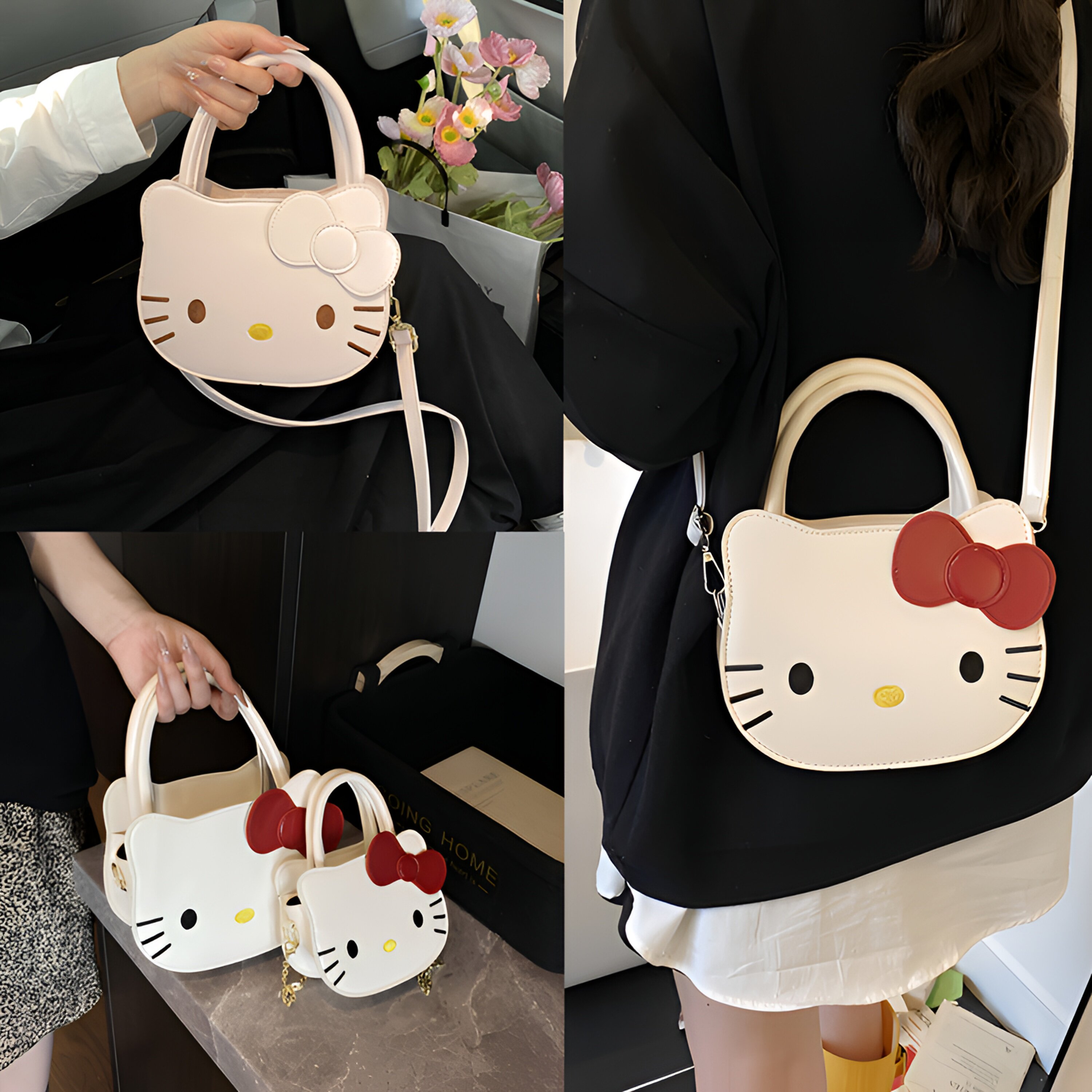 时尚质感小女生HelloKitty猫公主儿童斜挎口红包女孩外出手提腰包