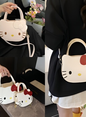 时尚质感小女生HelloKitty猫公主儿童斜挎口红包女孩外出手提腰包