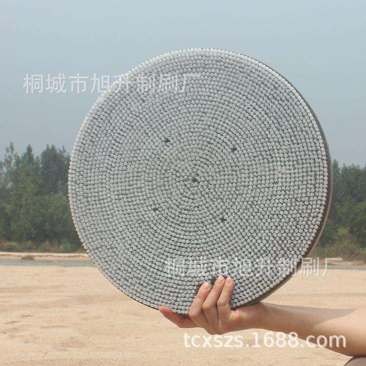 大直径圆盘刷手绑线猪鬃纳米尼龙丝毛刷盘子抛光研磨刷PVC板刷