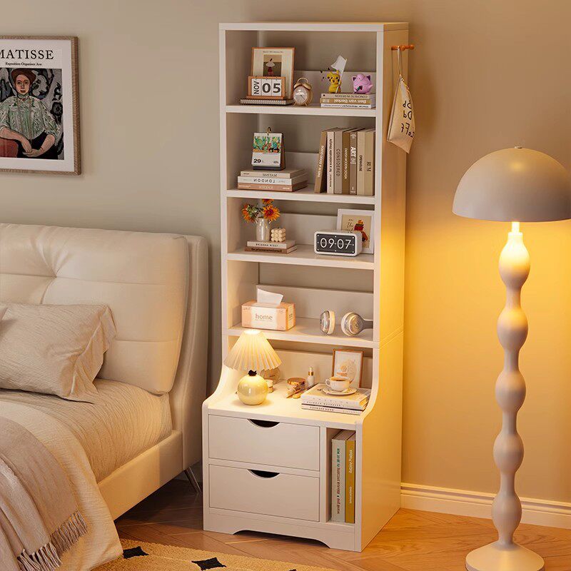 2026床头柜家用卧室加高床边柜简约现代置物架多层书架收纳柜子储